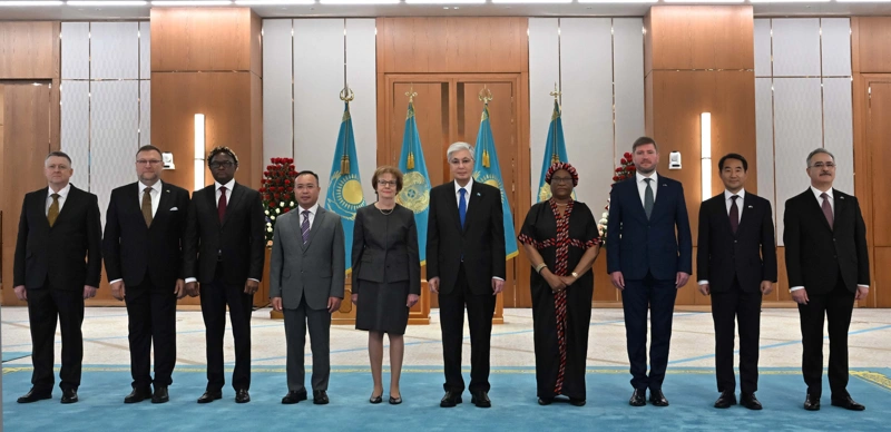 Kassym-Jomart Tokayev receives credentials from ambassadors of nine countries