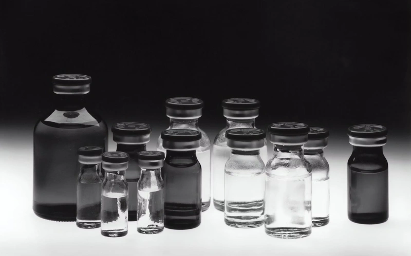 Glass bottles, medicine