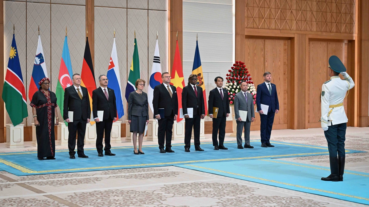 Kassym-Jomart Tokayev receives credentials from ambassadors of nine countries