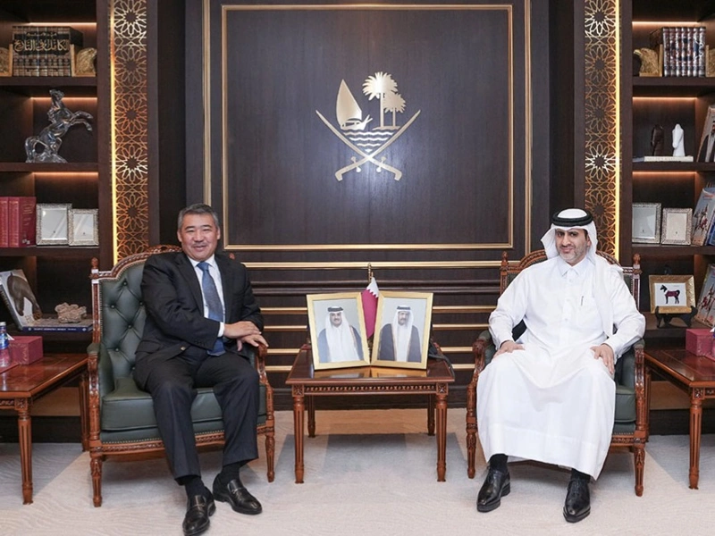 Qatar Central Bank governor meets ambassador of Kazakhstan