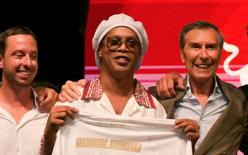 Brazilian football legend Ronaldinho 
