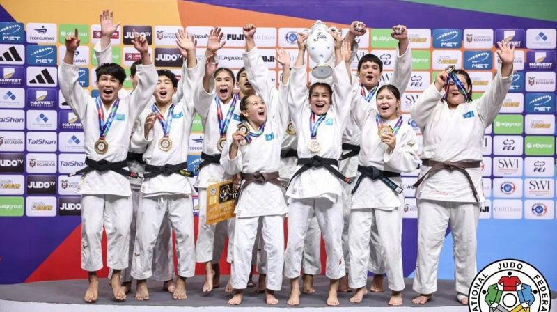 Kazakhstan wins first-ever mixed team gold at World Cadet Judo Championships