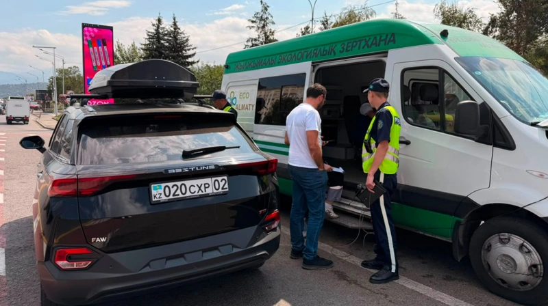 Алматыда тексерілген әр төртінші көлік экологиялық нормаға сәйкес келмейді