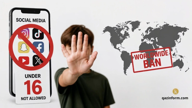 Social media, under 16, ban, Kazakhstan