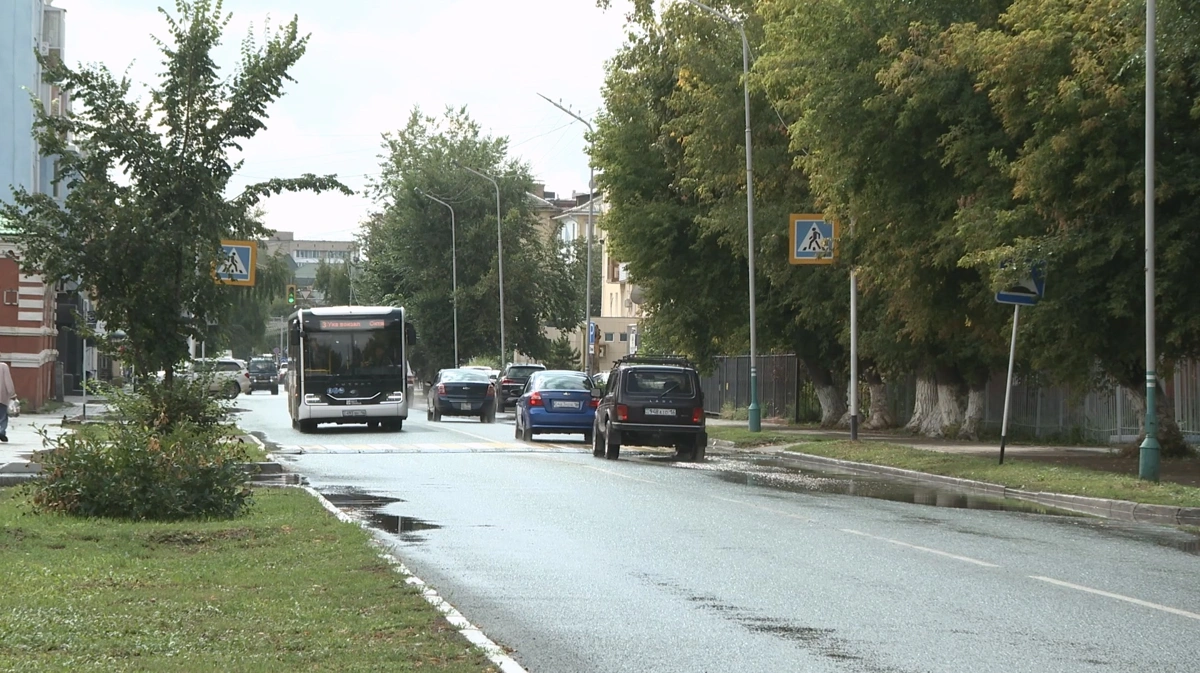 усть каменогорск дорога улицы автобус дождь
