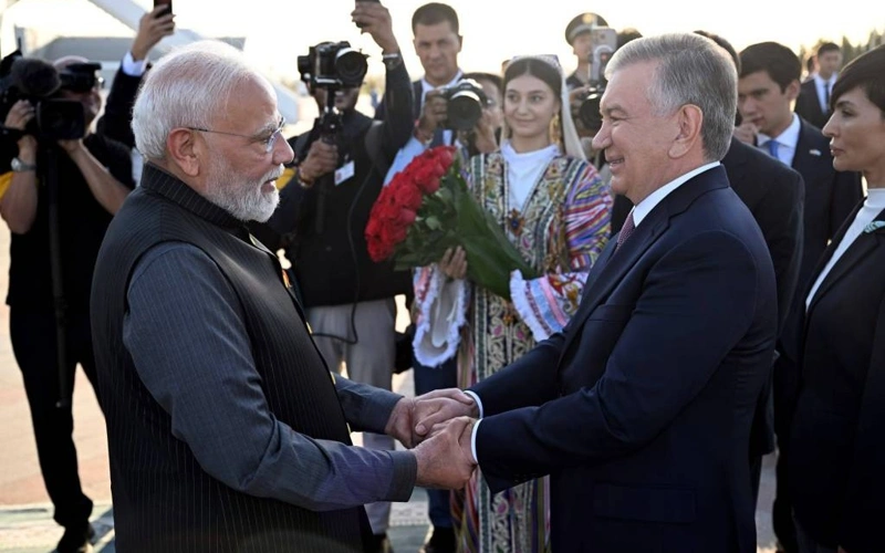 Prime Minister of India arrives in Uzbekistan on state visit