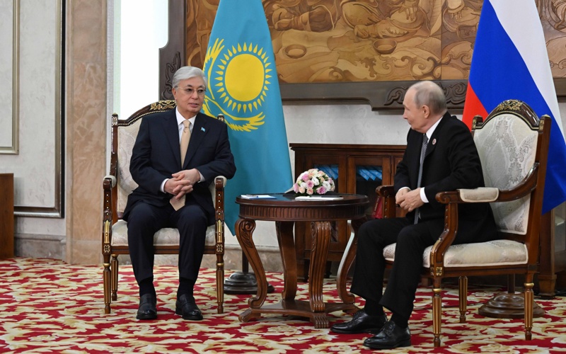Kassym-Jomart Tokayev meets with Vladimir Putin on sidelines of SCO anniversary summit Kassym-Jomart Tokayev meets with Vladimir Putin on sidelines of SCO anniversary summit