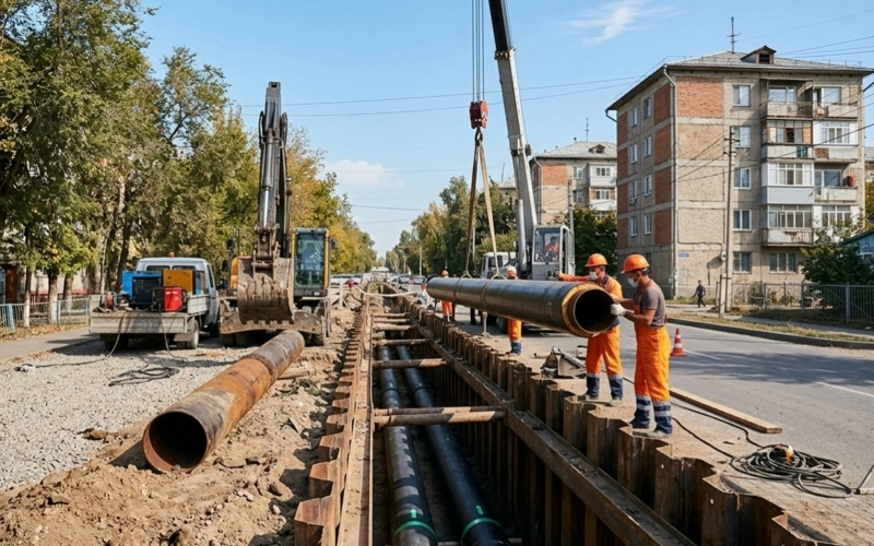 35 лет без капремонта: теплосеть с износом 85% реконструируют в Таразе