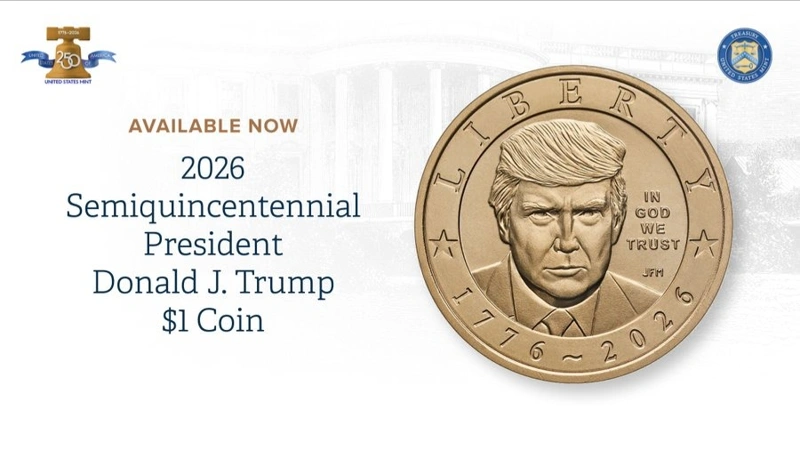 Donald Trump $1 coin goes on sale 