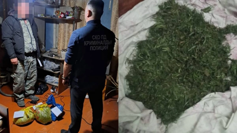 Почти 2 кг марихуаны изъяли у жителя СКО