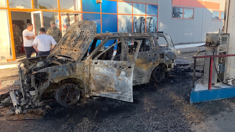 Ақтөбеде Т-Gaz газ құю бекетінде өртенген көліктің шығынын оператор өтейді