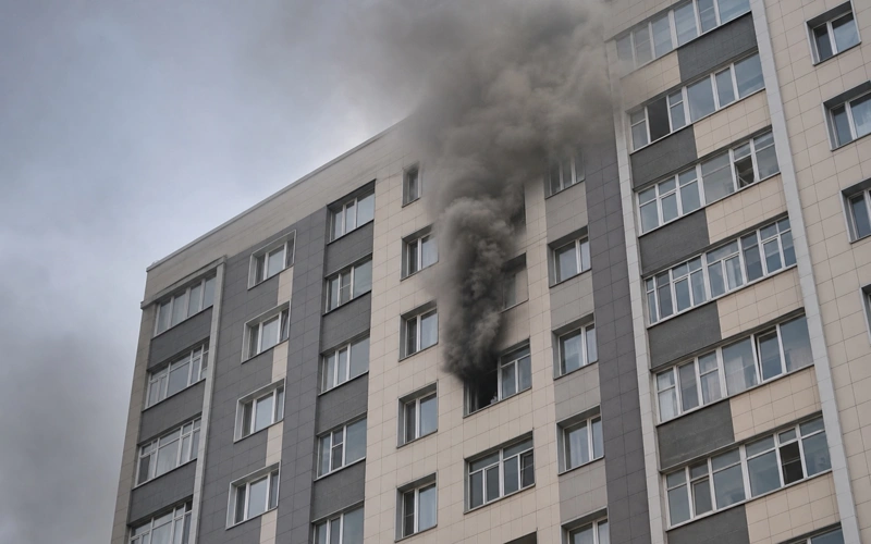 17 детей эвакуировали из горящей многоэтажки в Караганде