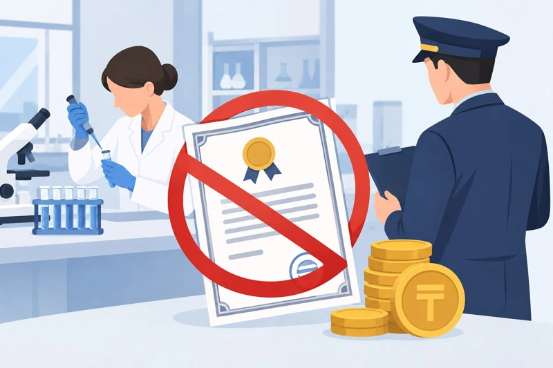 Жамбыл облысында зертхана аккредиттеу аясынан тыс сынақ жүргізгені үшін айыппұл арқалады