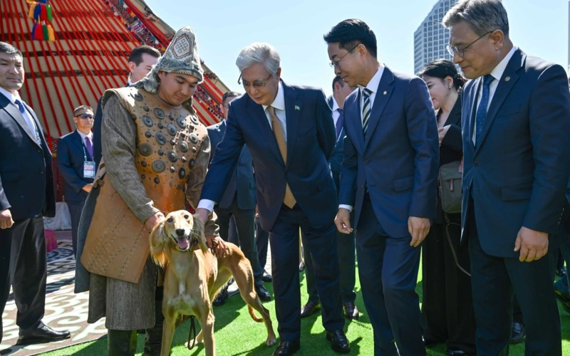 Tokayev tours Kazakh ethno-village in Seoul