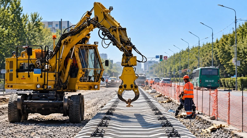 Рельсы первой линии LRT начали прокладывать в Алматы
