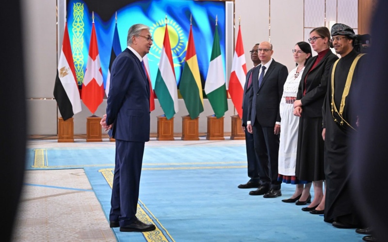 Kassym-Jomart Tokayev receives credentials from ambassadors of eight countries Kassym-Jomart Tokayev receives credentials from ambassadors of eight countries