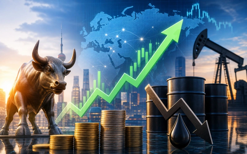 Азиатские биржи растут на фоне снижения цен на нефть