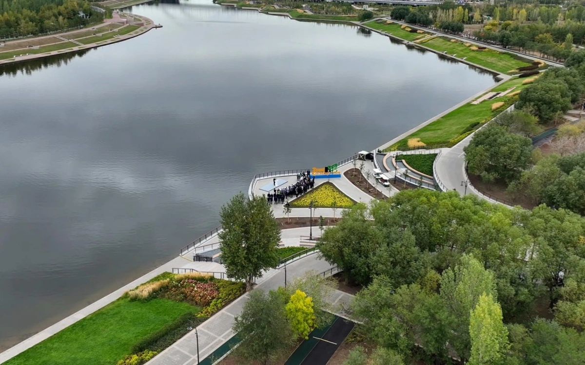 Астана озеленение, река в Астане