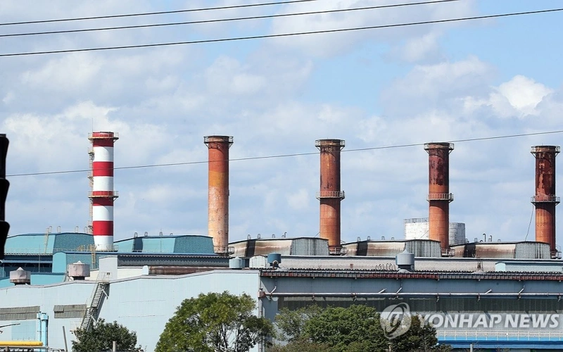POSCO's steel plant in Pohang, 272 kilometers southeast of Seoul