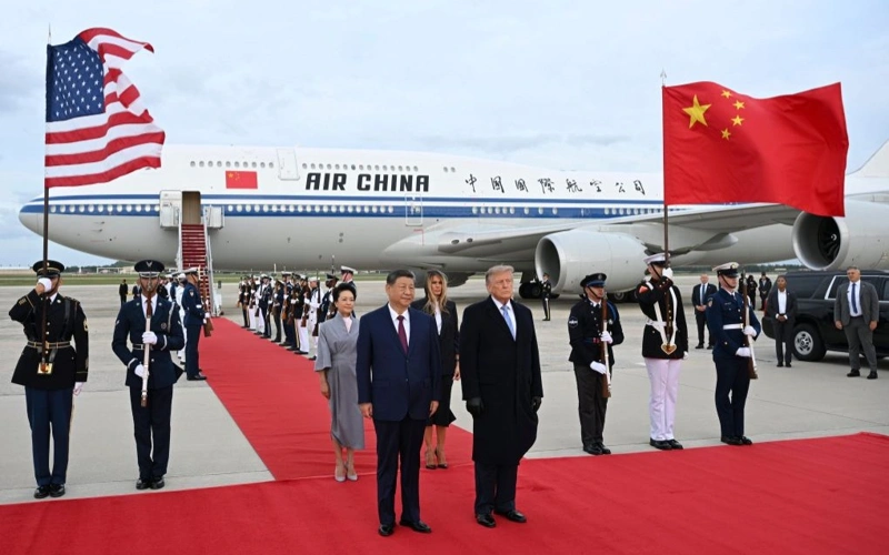 Xi Jinping arrives in U.S. for state visit at Trump’s invitation