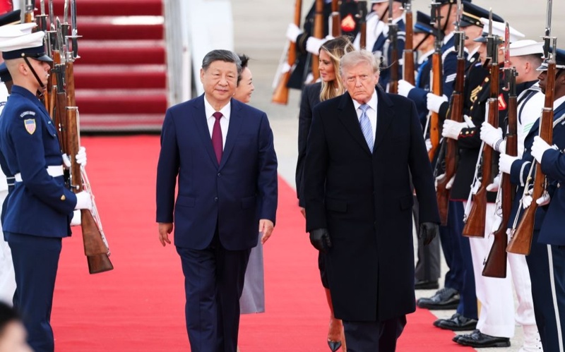 Xi Jinping arrives in U.S. for state visit at Trump&rsquo;s invitation