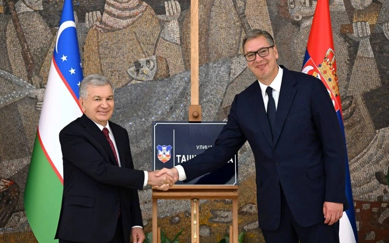 Belgrade, street, Shavlat Mirziyoyev, Serbia