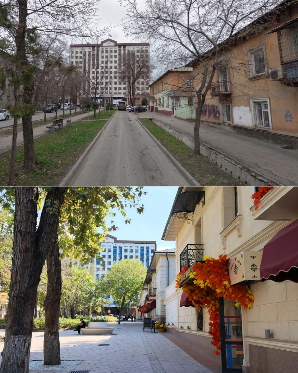 Как изменилась улица Масанчи после открытия первой гастроулицы Алматы