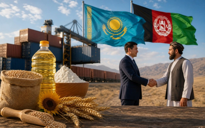 Қазақстан Ауғанстанға $21 млн-ға бидай мен күнбағыс майын жеткізеді