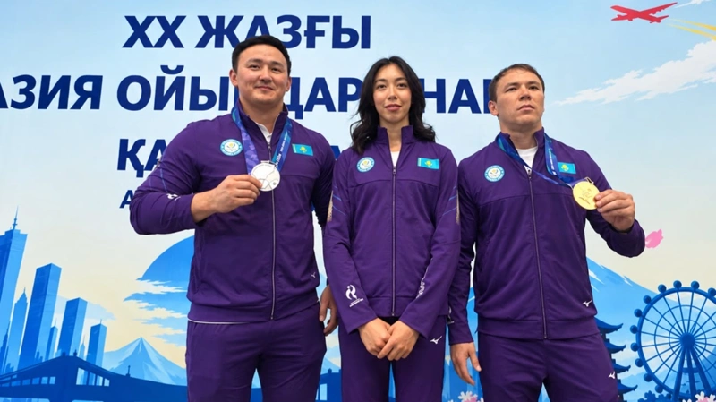 Призеры Азиатских игр вернулись в Алматы