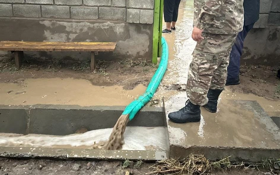 Түркістан облысында нөсерден кейін бірнеше ауылды су басты