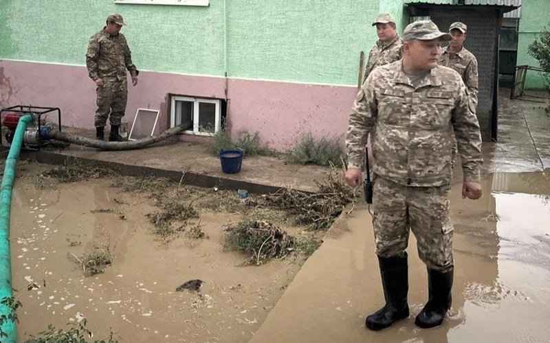 Түркістан облысында нөсерден кейін бірнеше ауылды су басты