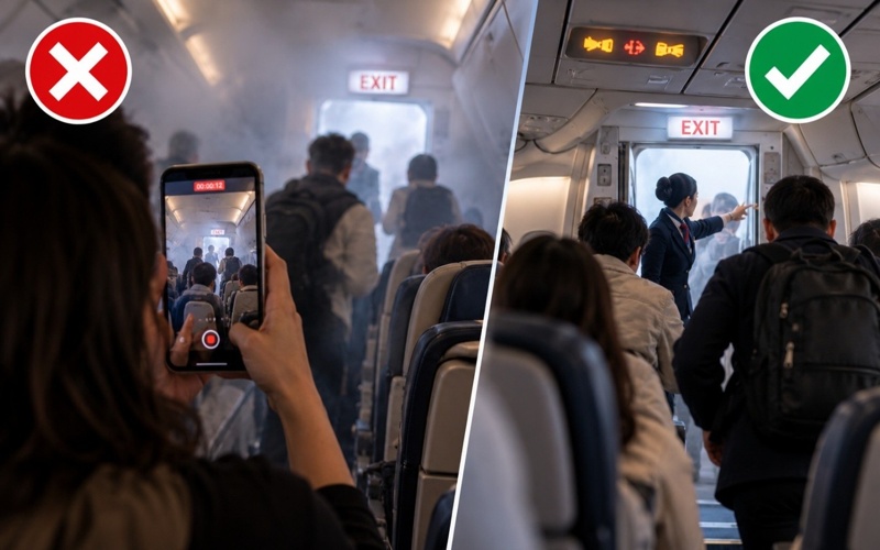 How to stay safe during an attack on a plane Flight emergency