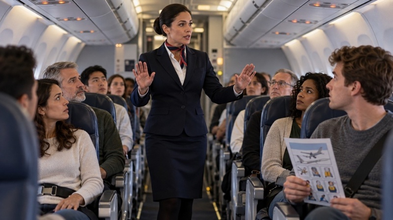 How to stay safe during an attack on a plane Flight emergency