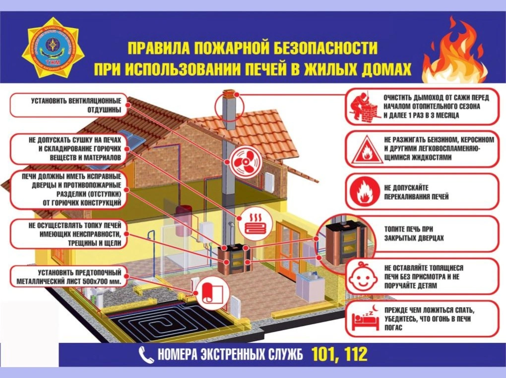 Как безопасно обогревать дом зимой &mdash; памятка МЧС для казахстанцев