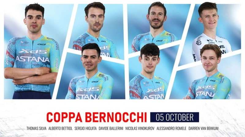 Rider roster of XDS Astana Team set for Coppa Bernocchi 