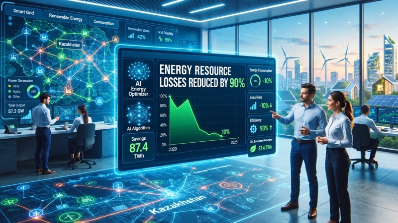 Kazakhstan targets 90% cut in energy resource losses through AI