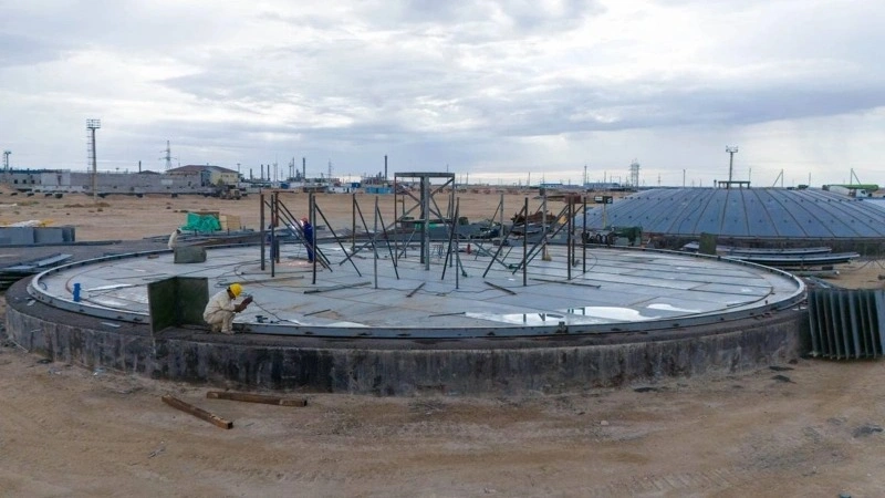 Zhanaozen gas plant project reaches new construction milestone