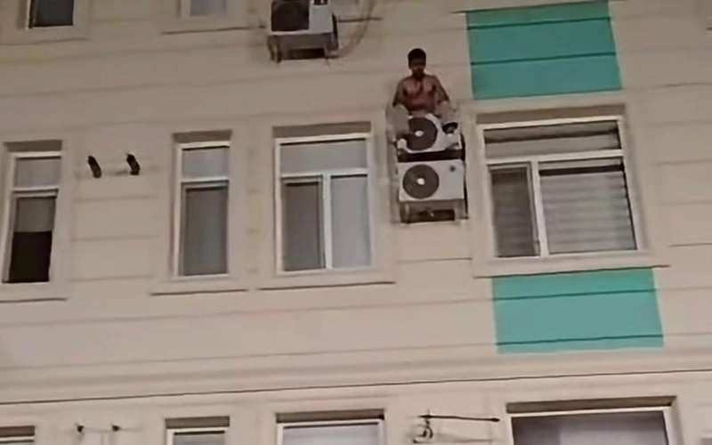 Атырауда қауіпті әрекеті видеоға түскен ер адам қылмыстық іс бойынша күдікті болған