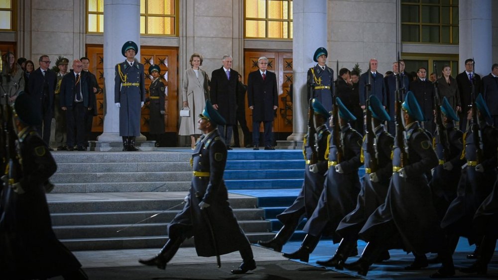 President Tokayev welcomes King Philippe and Queen Mathilde of the Belgians at Astana airport