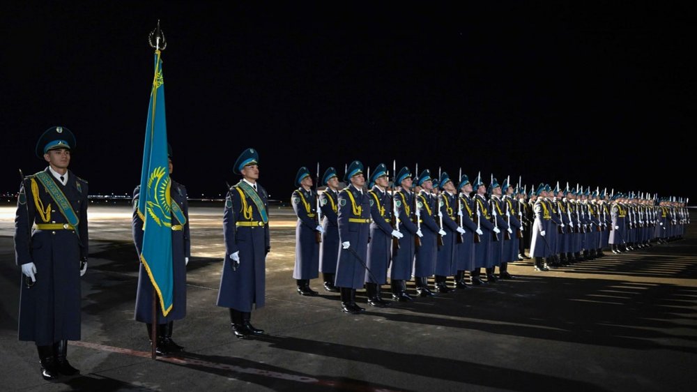 President Tokayev welcomes King Philippe and Queen Mathilde of the Belgians at Astana airport