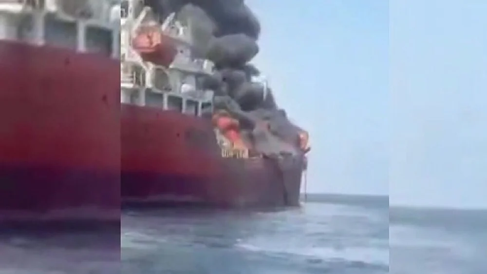 3rd oil tanker catches fire after mine strike in Strait of Hormuz