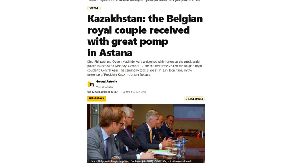 Belgian royal state visit, Kazakhstan, Belgium