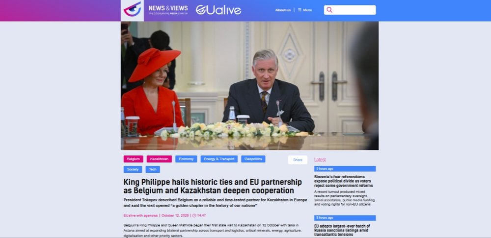 Belgian royal state visit, Kazakhstan, Belgium
