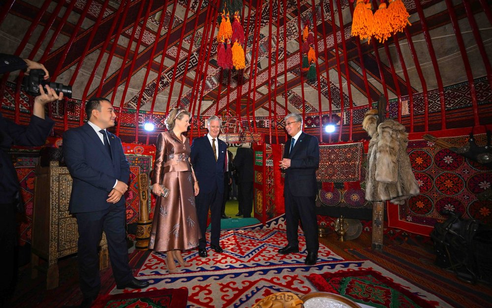 Kassym-Jomart Tokayev and Belgian royal couple visit National Museum in Astana