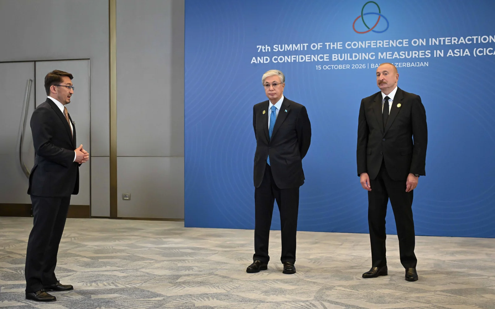 Tokayev, Aliyev launch Trans-Caspian fiber-optic line