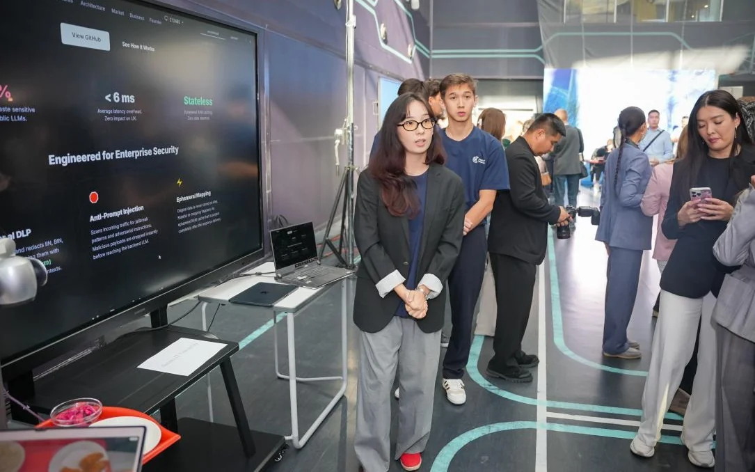 Astana IT University студенті ЖИ-ге құпия деректердің таралуына тосқауыл болатын жүйе әзірледі