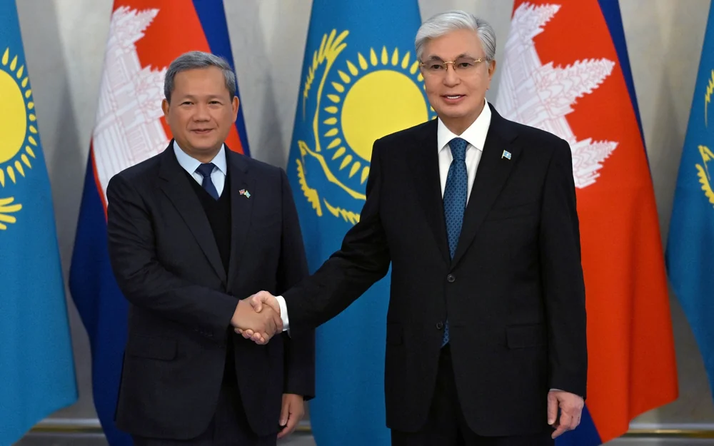 President Kassym-Jomart Tokayev and Prime Minister of Cambodia Hun Manet Hold One-on-One Talks