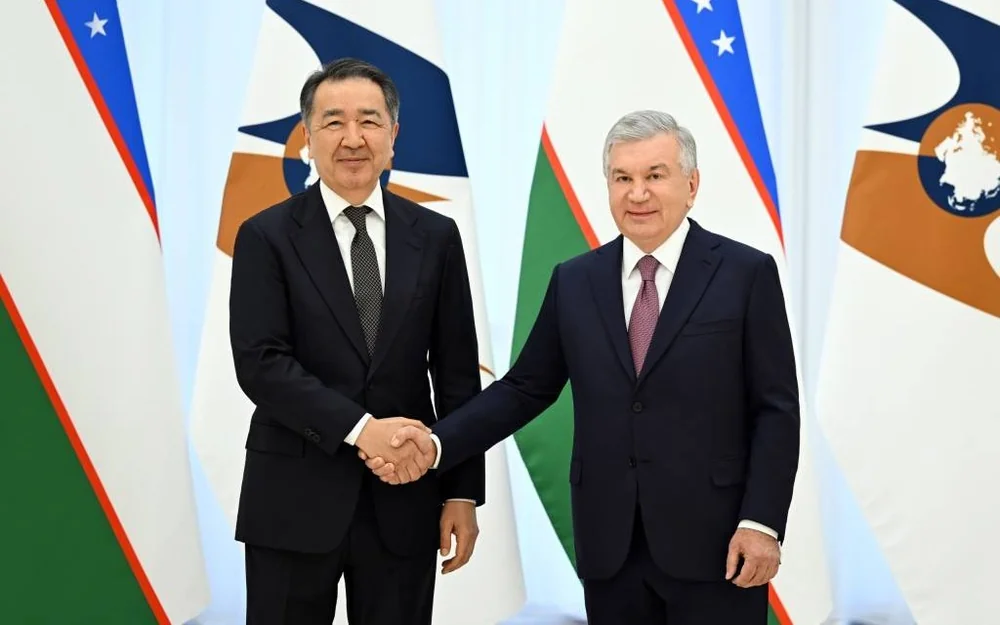 The President of Uzbekistan, Shavkat Mirziyoyev, received Thursday the Chairman of the Board of the Eurasian Economic Commission, Bakytzhan Sagintayev