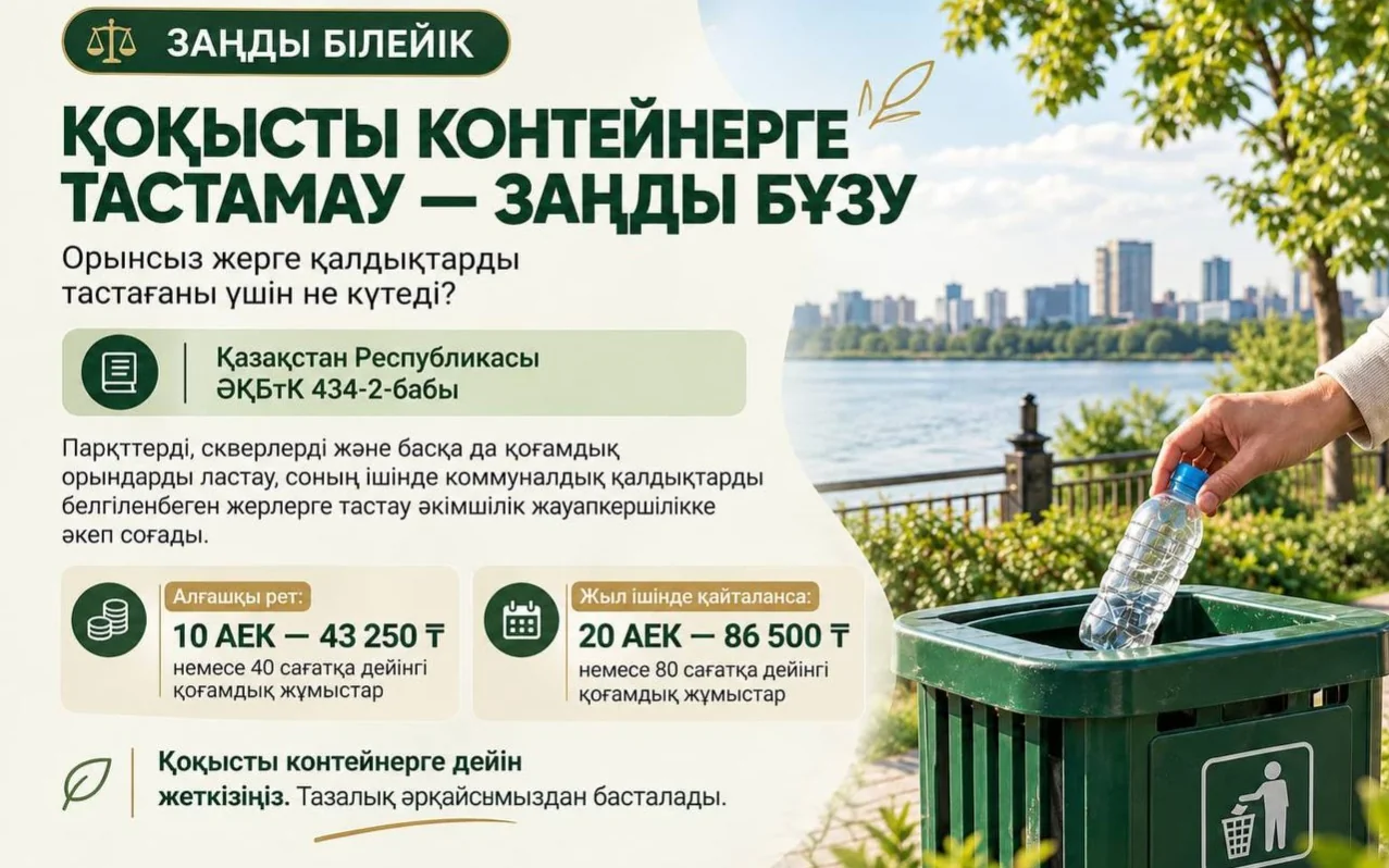Қоқысты подъезге қалдырғандар, қанша айыппұл төлейді