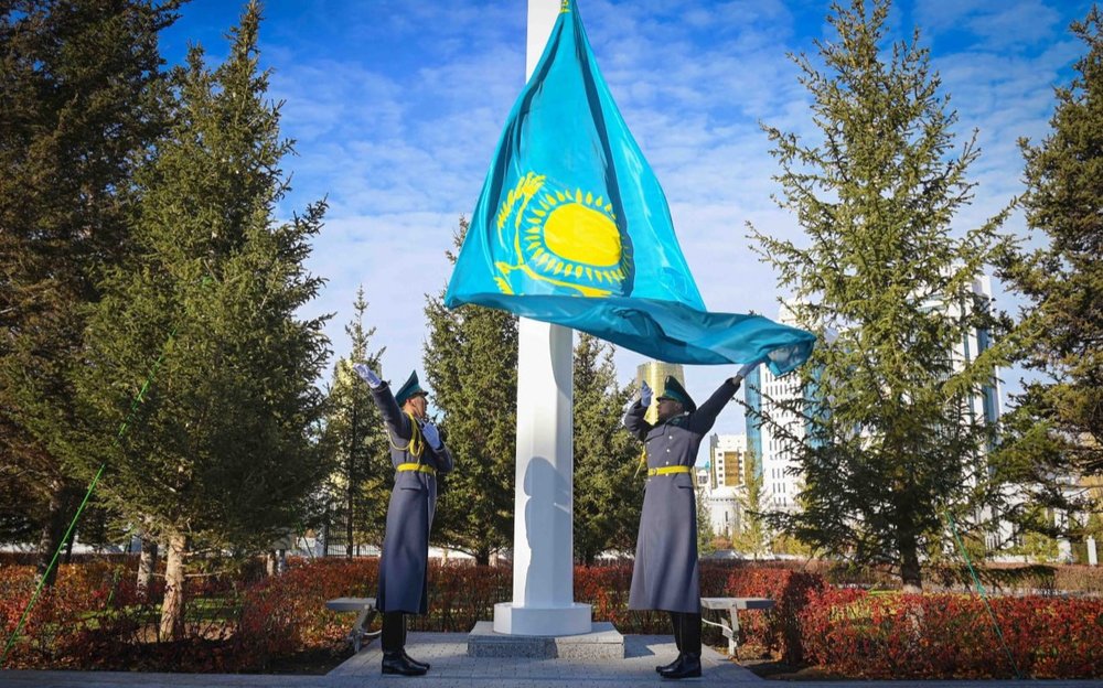 President of Kazakhstan attends national flag-raising ceremony President of Kazakhstan attends national flag-raising ceremony